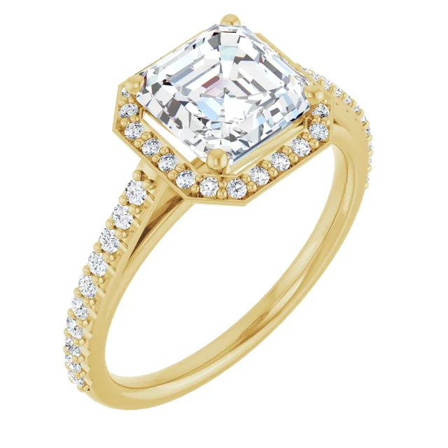 yellow gold asscher