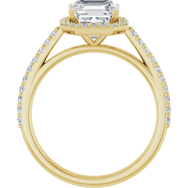 yellow gold asscher