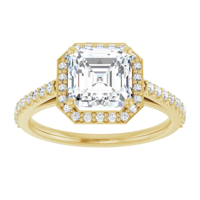 yellow gold asscher