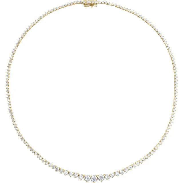 Graduated Lab-Grown Diamond Tennis Necklace