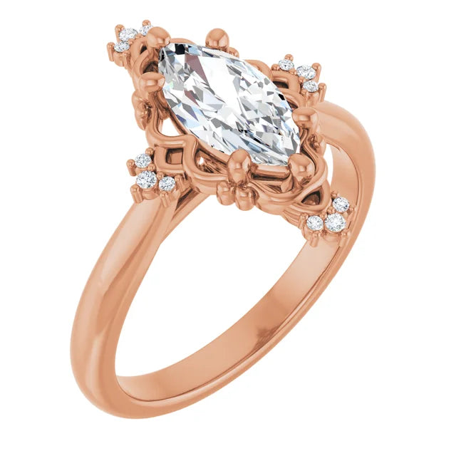 rose gold marquise