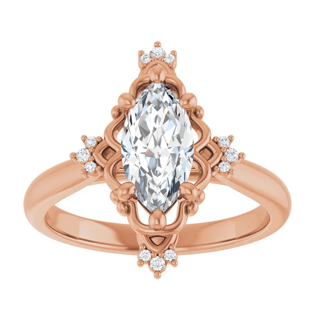 rose gold marquise