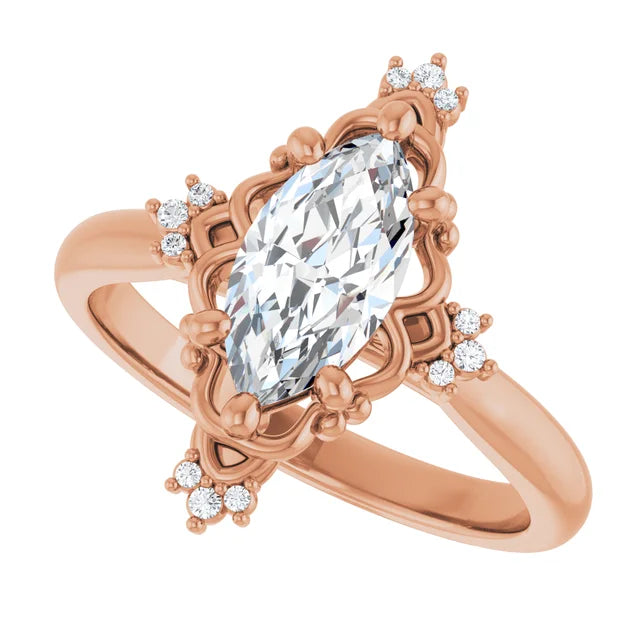 rose gold marquise