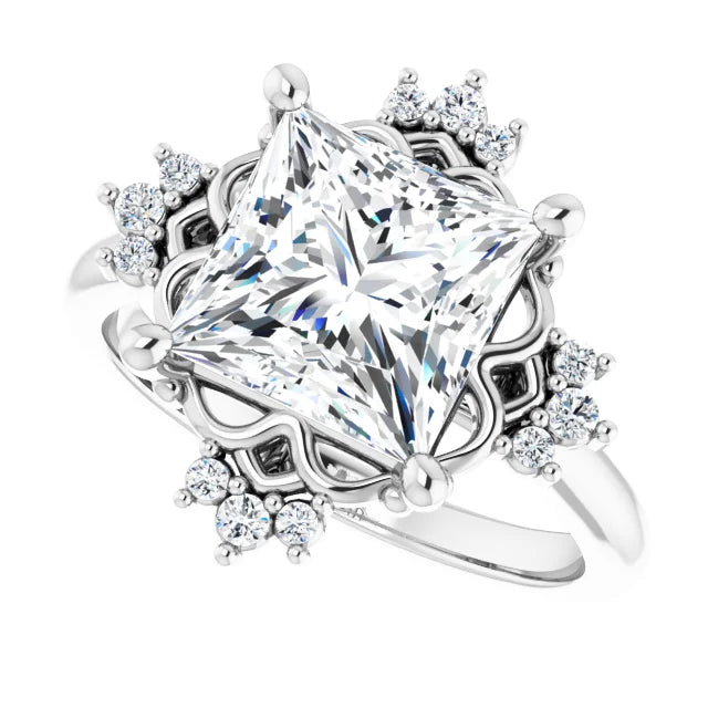Hart With 1.02 Carat Princess Shape Lab Diamond