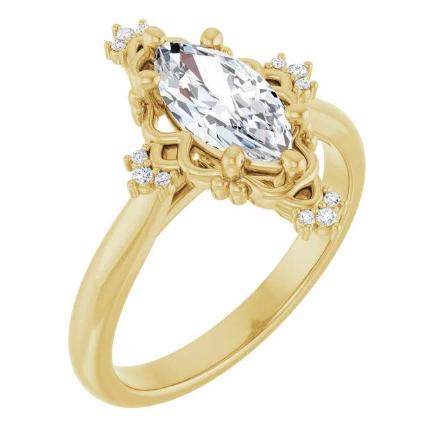 yellow gold marquise