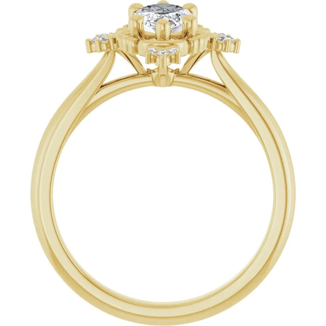 yellow gold marquise