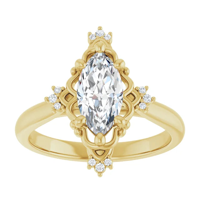 yellow gold marquise