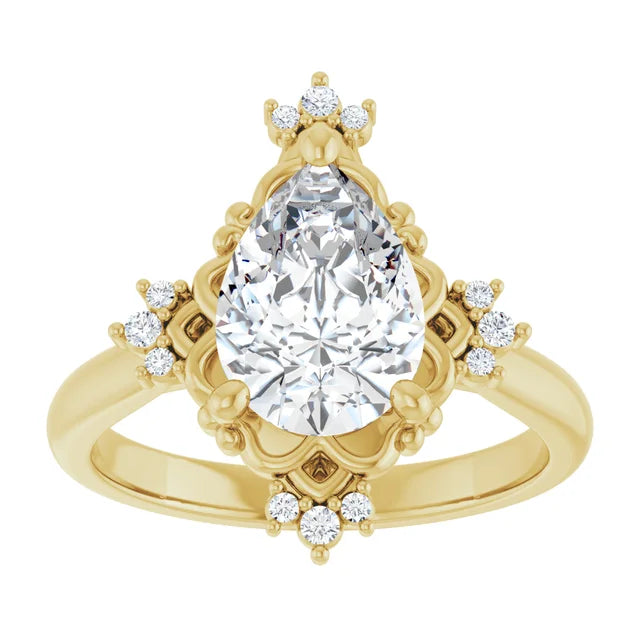 yellow gold pear