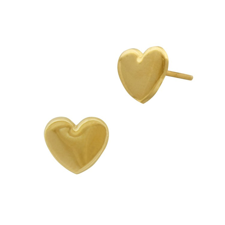 Amour 14K Gold Heart Studs