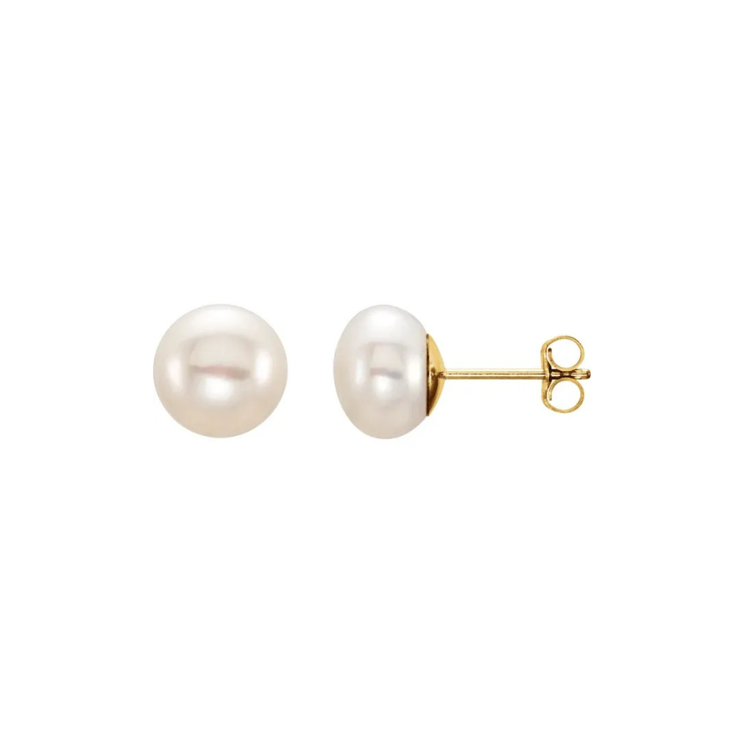 Button Pearl Stud