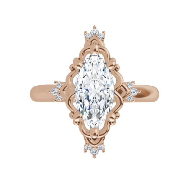 rose gold marquise