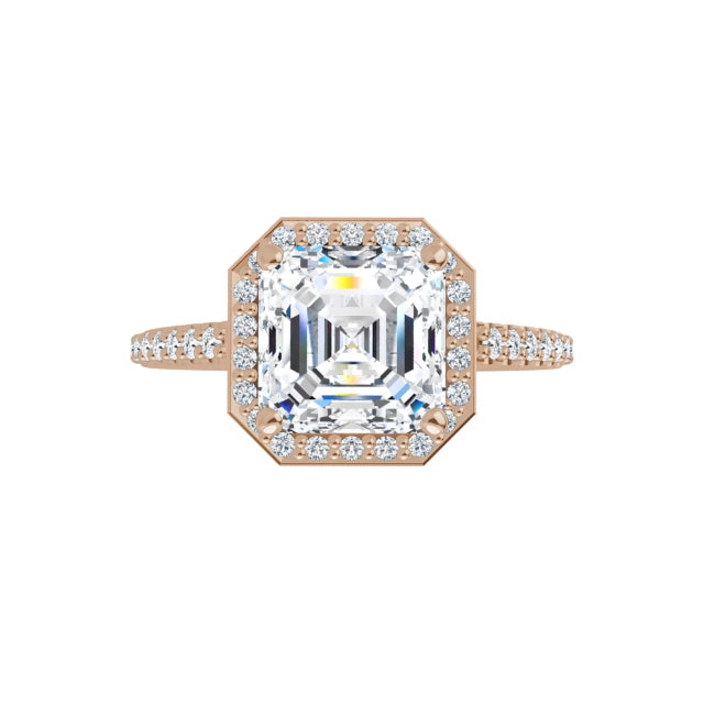 rose gold asscher