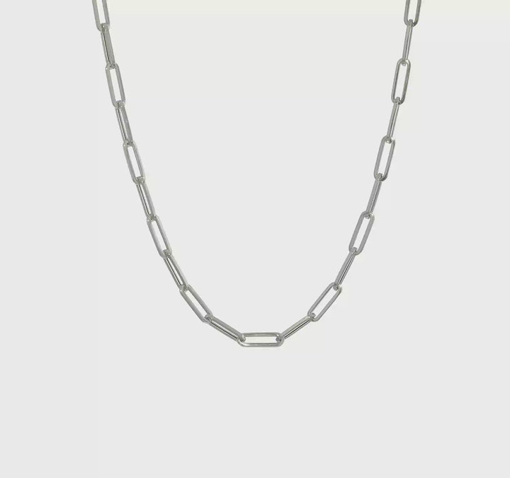 14K Paper Clip Necklace