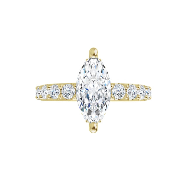 yellow gold marquise