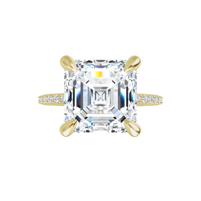 yellow gold asscher