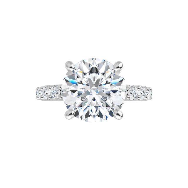 white gold round