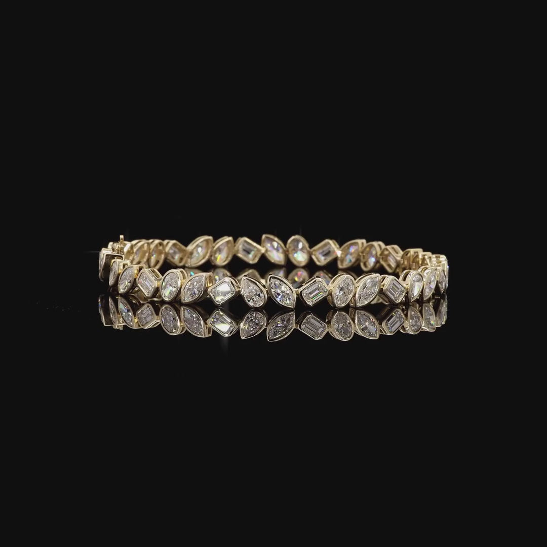 Mixed Shape Lab Grown Diamond Tennis Bracelet
