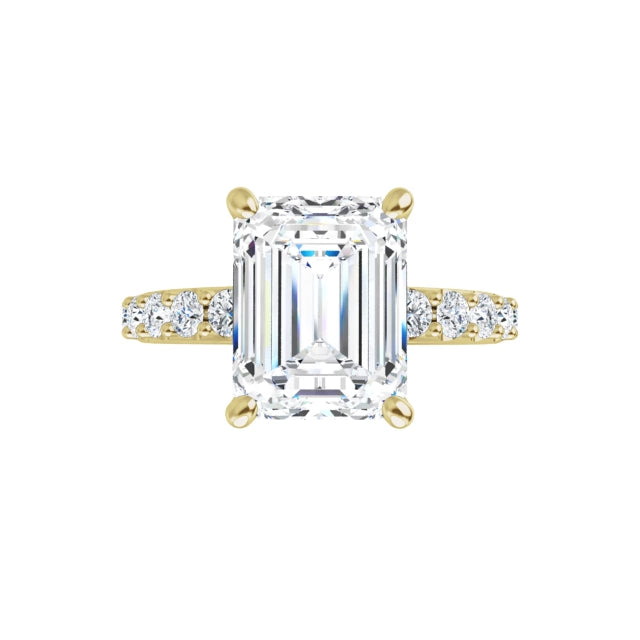 yellow gold emerald