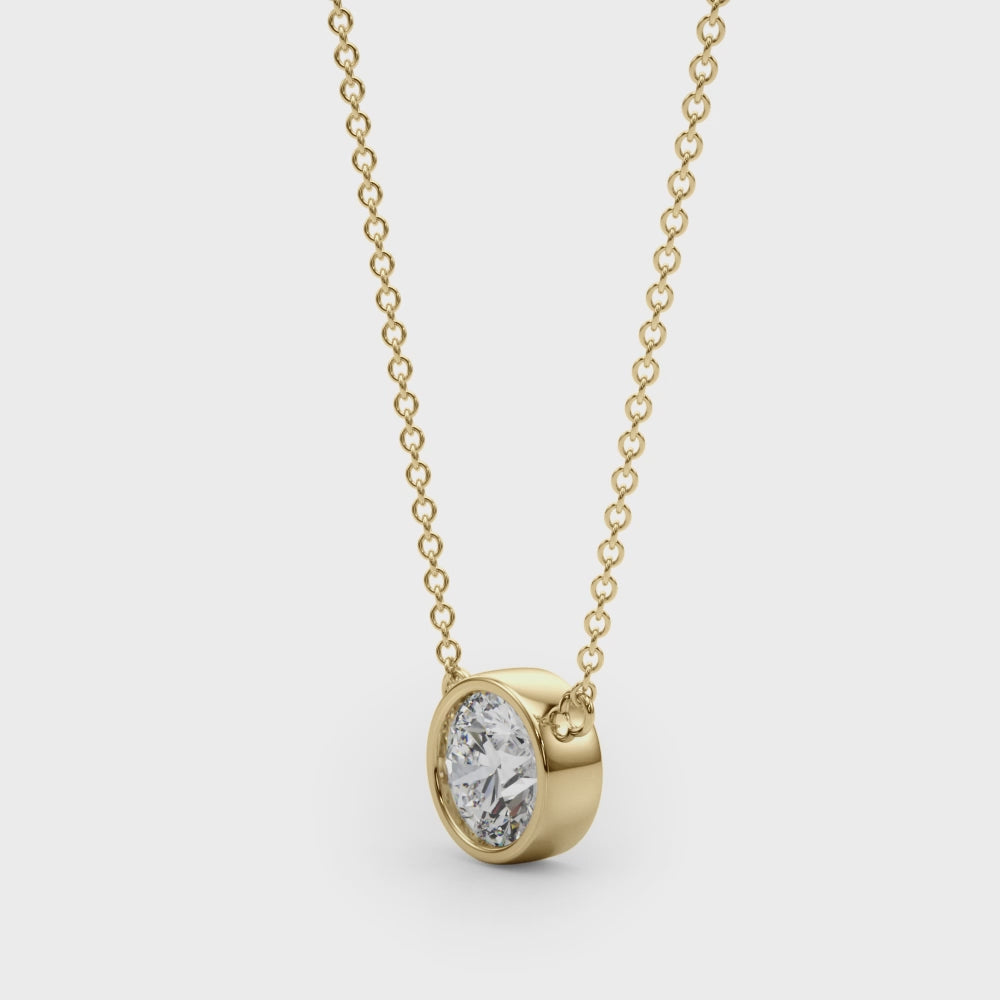 Diamond Bezel Necklace