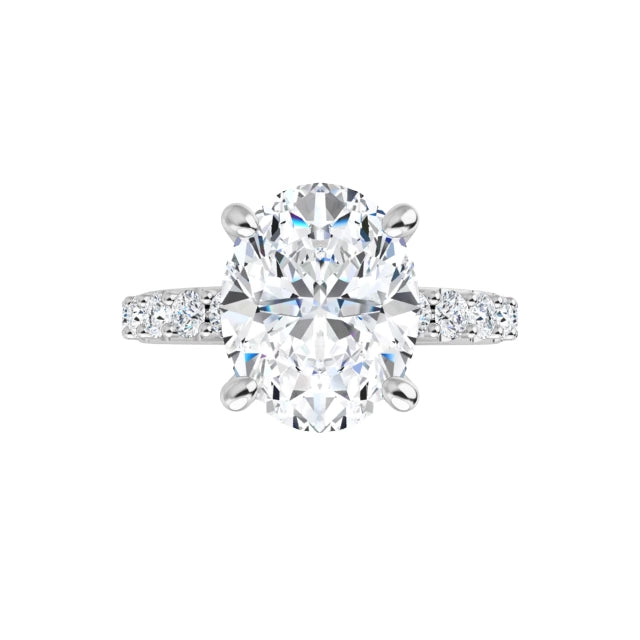 white gold oval
