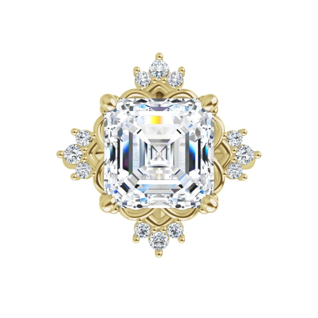 yellow gold asscher