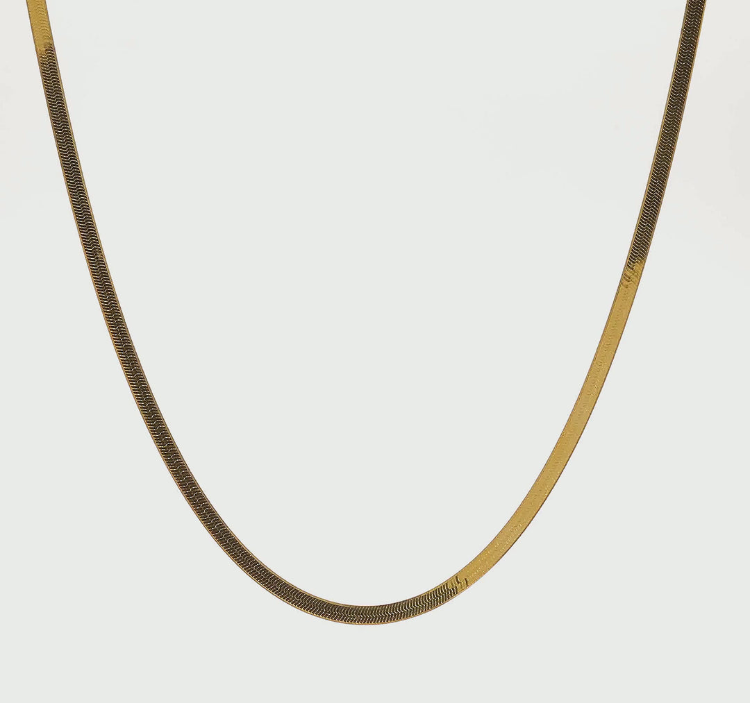 14K Herringbone Necklace