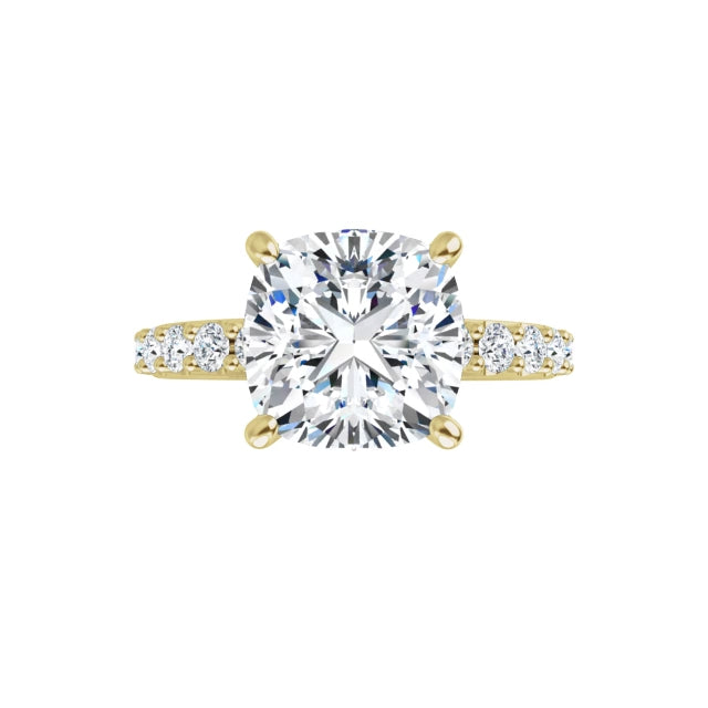 yellow gold cushion