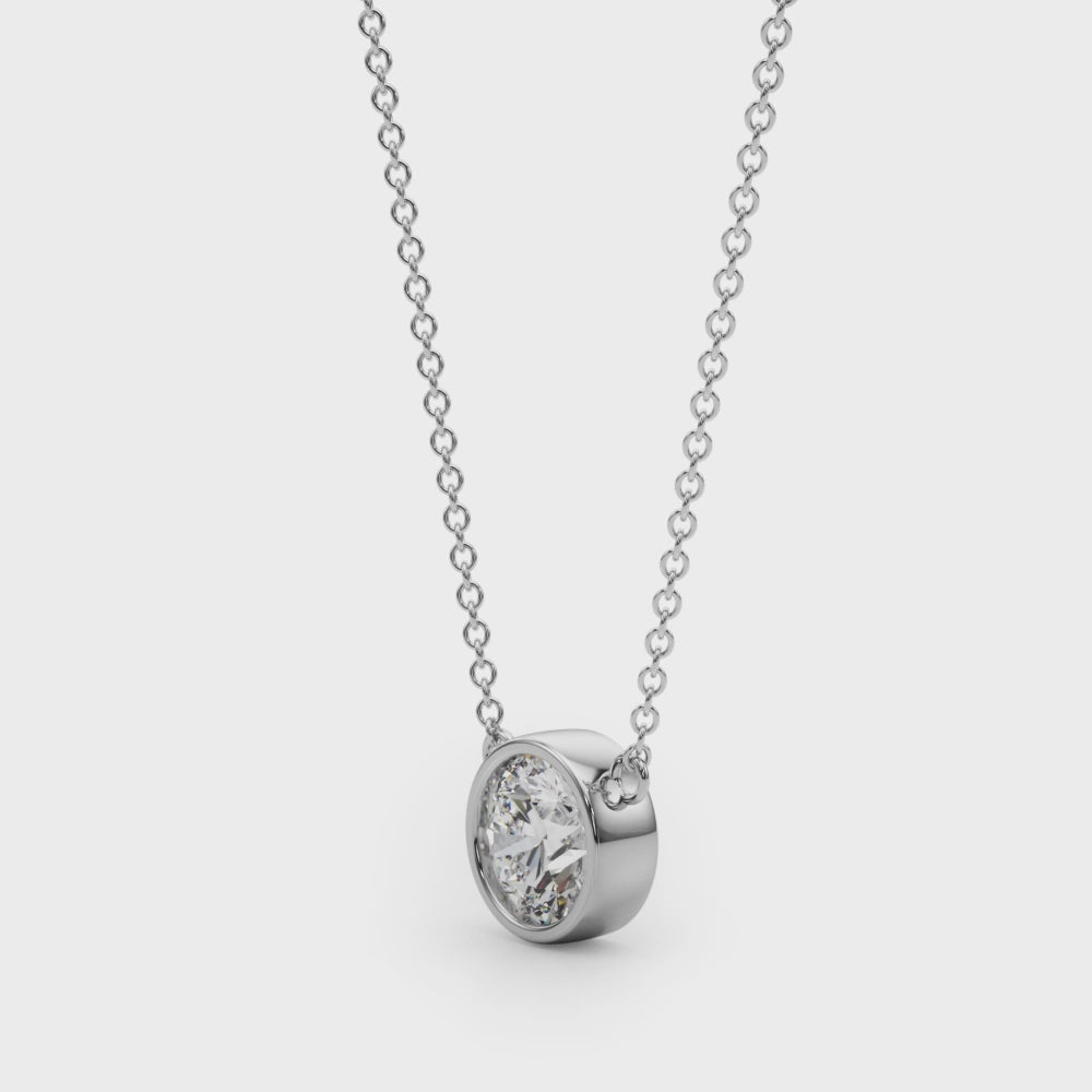 Diamond Bezel Necklace