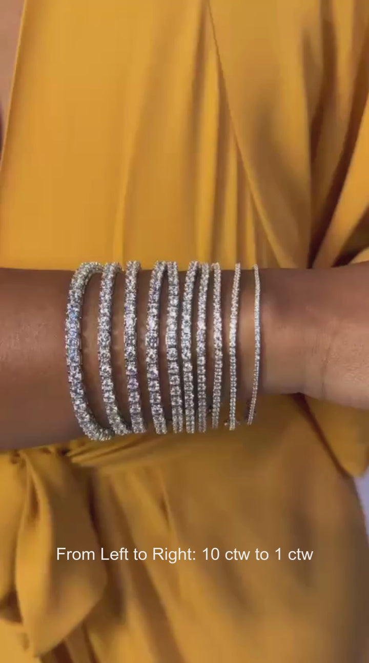 Natural Diamond Tennis Bracelet