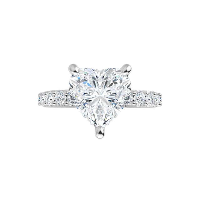 white gold heart