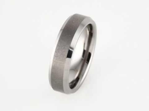 Tungsten Beveled Edge Brushed Finish 6mm