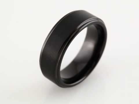 Black Tungsten Stepped-Edge 8mm