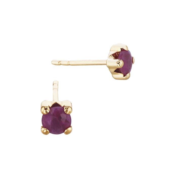 Olúwàfé 14K Gold Ruby Solitaire Studs