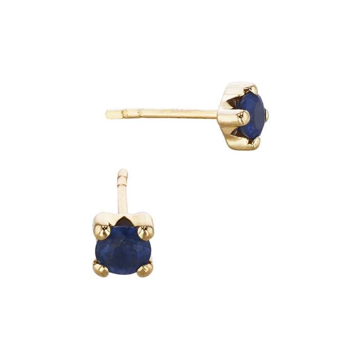 Àràbá 14K Gold Sapphire Solitaire Studs