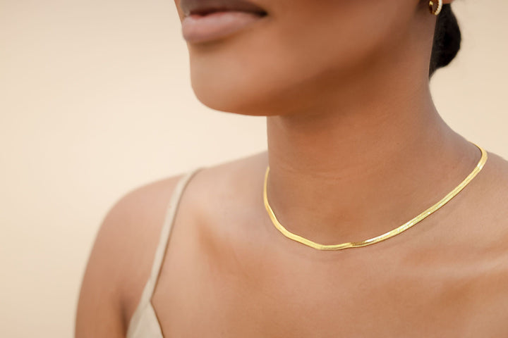 Gold Herringbone Chain