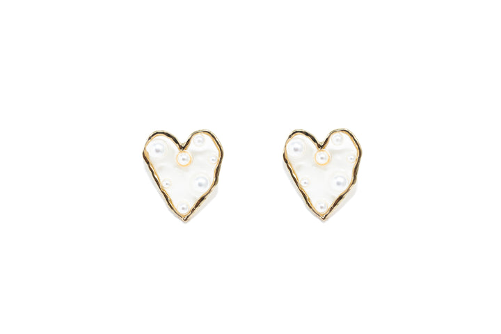 Clear Heart Earrings