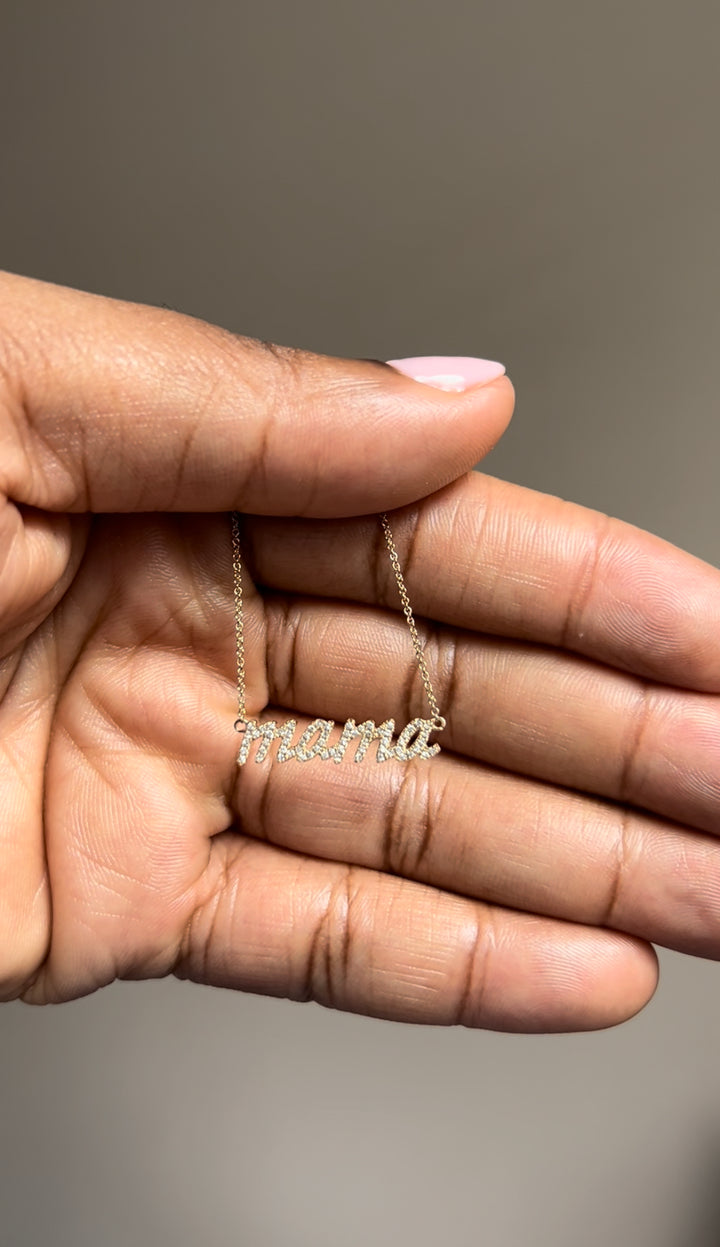 Diamond Script Necklace