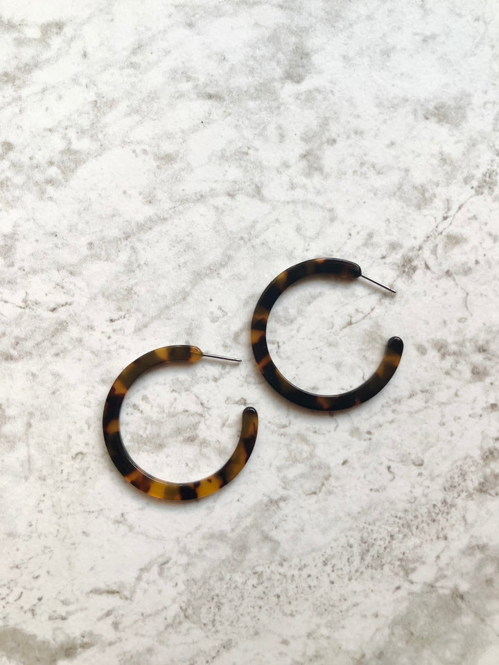 Tortoise Shell Madina Hoops