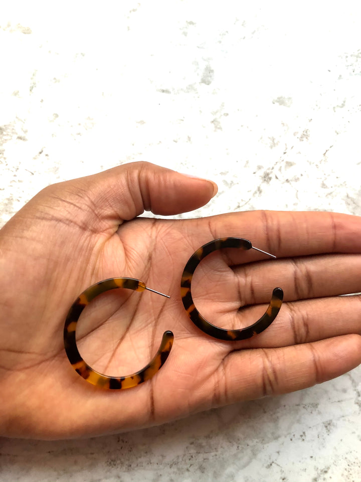 Tortoise Shell Madina Hoops