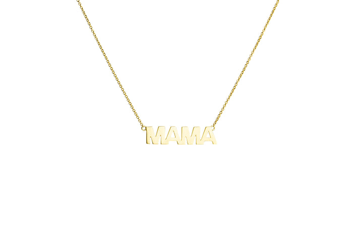 Mama Uppercase Block Necklace